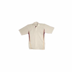Proskins Melbourne Short Sleeved Cricket Shirt - White/Maroon